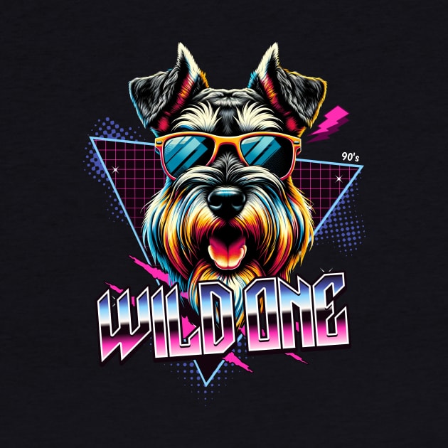 Wild One Schnauzer by Miami Neon Designs